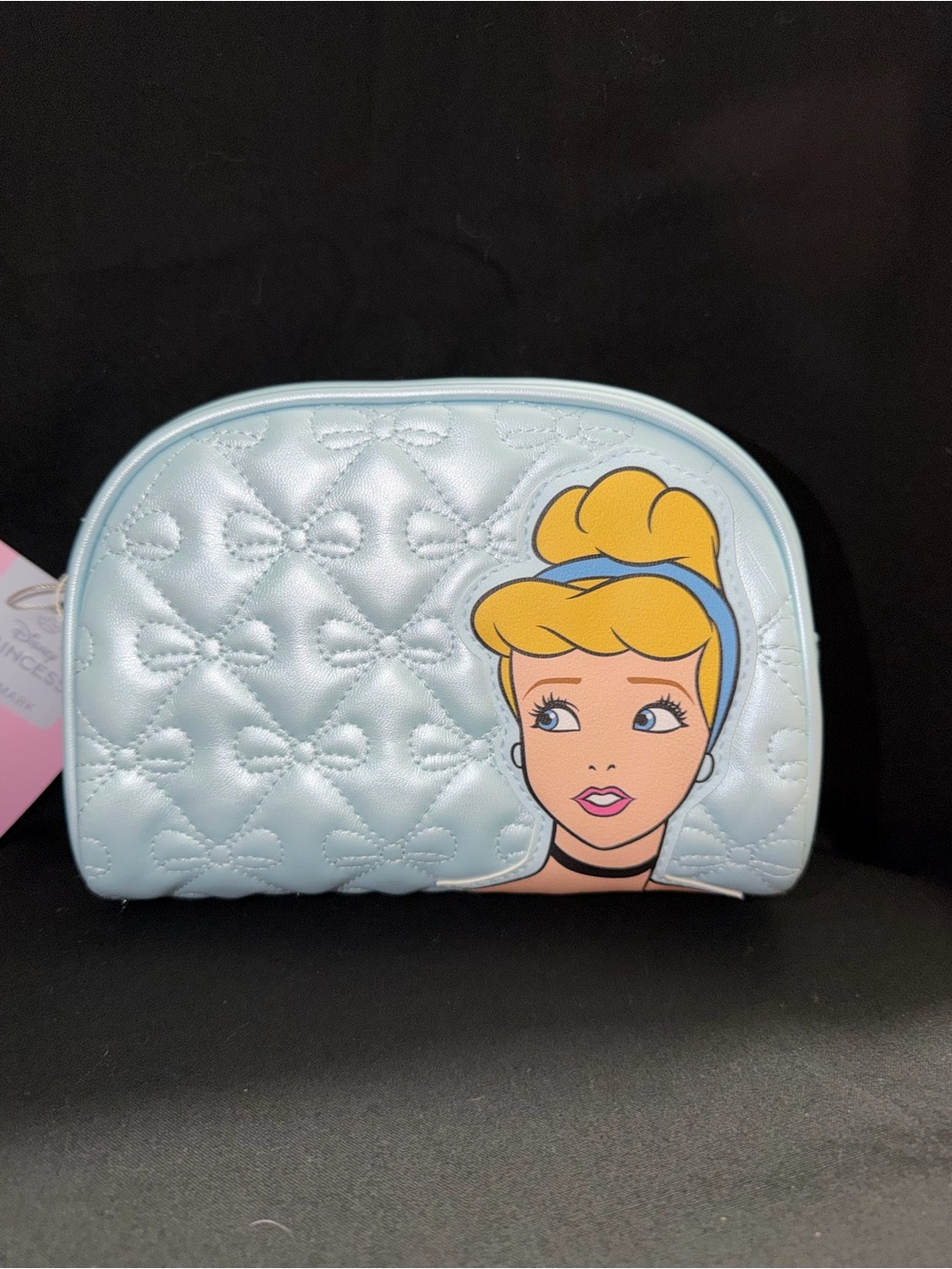 Disney Light Blue Cinderella Quilted Cosmetic Bag